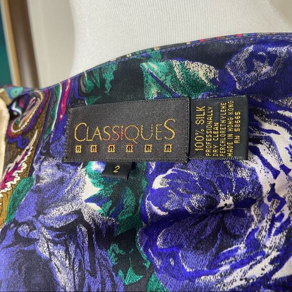 Vintage Classiques Floral Silk Blouse (S) - Picture 4 of 5